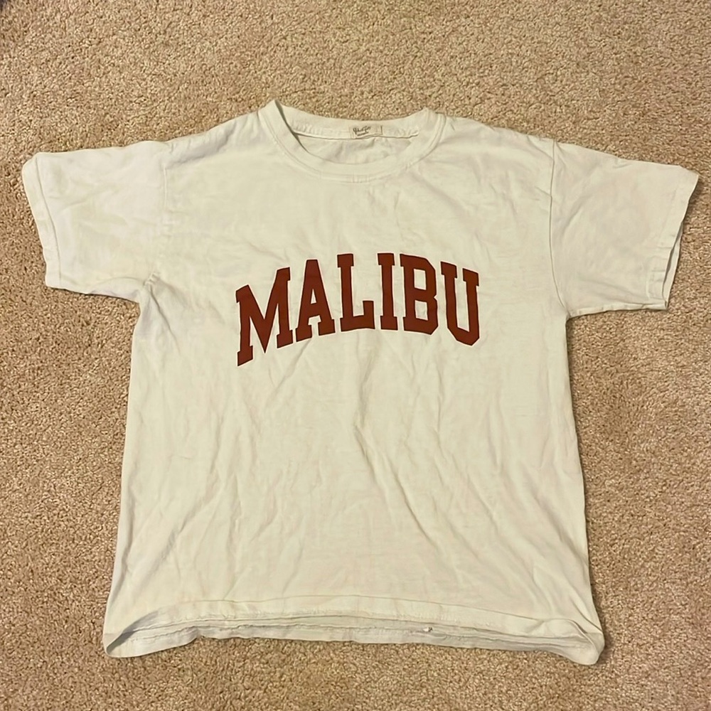 White Malibu short tee